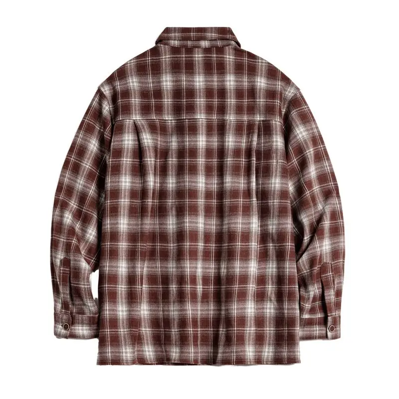 Maden عارضة منقوشة الياقة الرقبة قميص المرأة الخريف المتضخم خمر بلوزة طويلة الأكمام قميص واحد الصدر