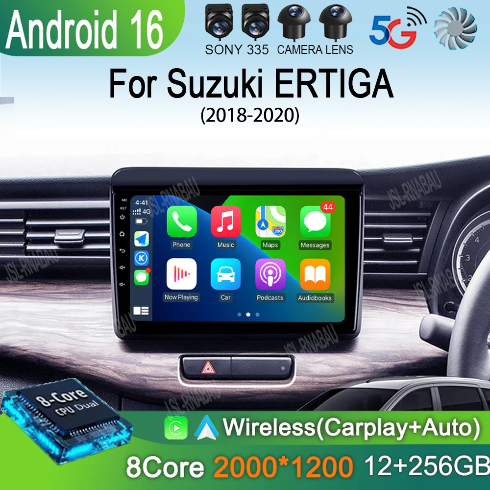 

Android 16 Radio Stereo 9" For Suzuki ERTIGA 2018 2019 2020 Multimedia Player Carplay Bluetooth 2 Din Car GPS Video Navigation