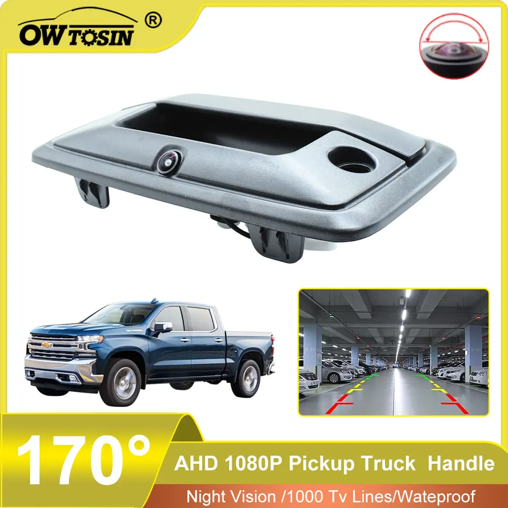 

170°AHD 1920x1080P Vehicle Pickup Trunk Handle Car Rear View Camera For Chevrolet Silverado 1500 2500 3500 2014-2015 Car Camera