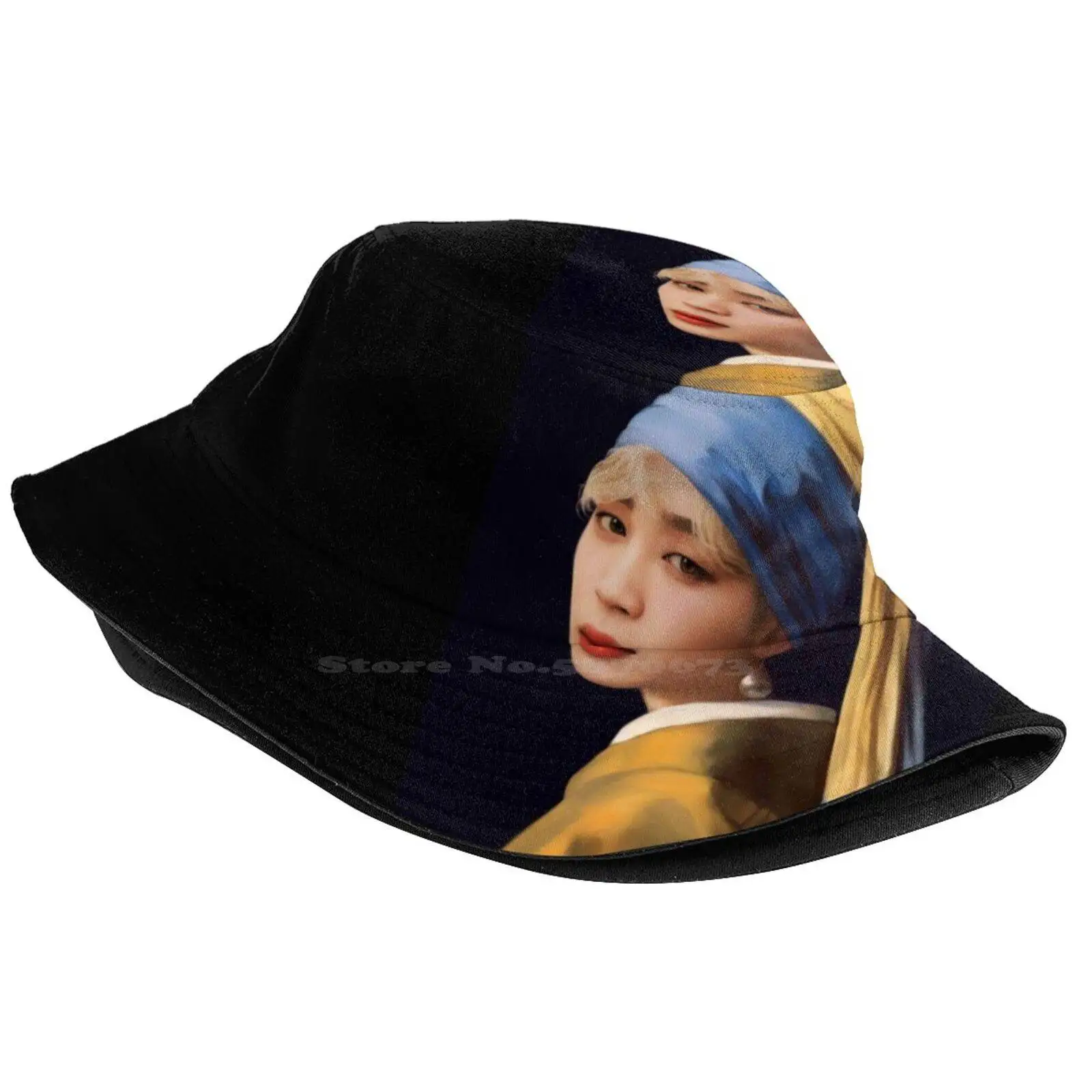 Jimin With A Pearl Earring Sun Cap Fisherman Hat Bucket Hats Park Jimin Noxiim