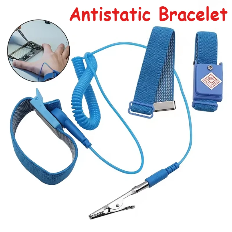 Antistatic Anti Static ESD Wristband Wrist Strap Cordless Wireless Clip Discharge Cables for Electronics Repair Work Toolser