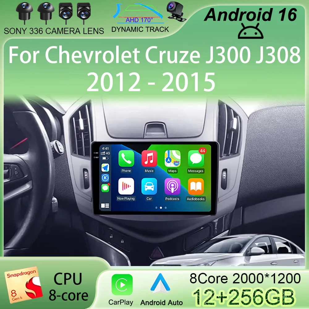 

Android 16 Auto For Chevrolet Cruze J300 J308 2012 - 2015 Car Radio Multimedia Video Player Navigation GPS NO 2DIN