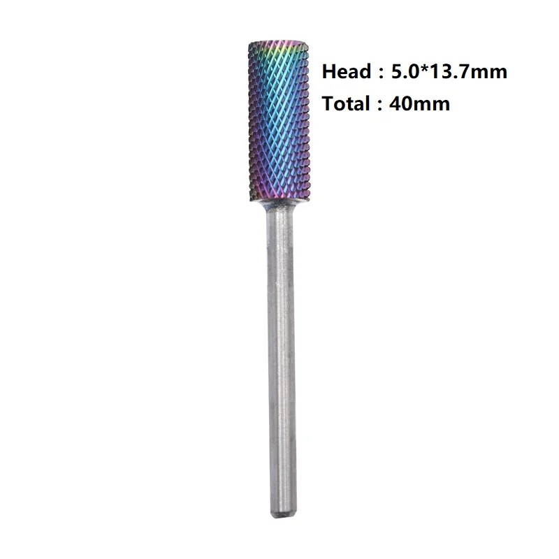 Regenboog Carbide Platte Kop Professionele 3/32 "Nail Elektrische Boor Machine Manicure Pedicure Tool Accessoires Carbide nailboor