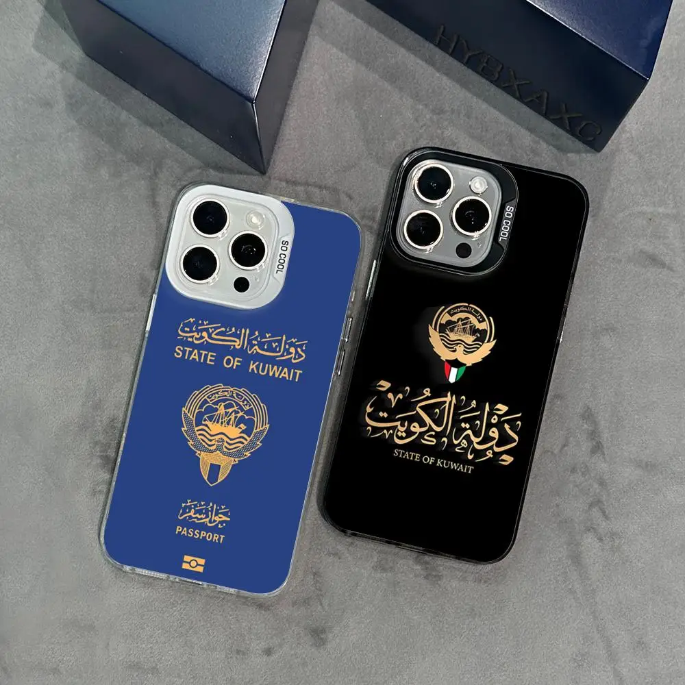 Kuwait Passport Phone Case IMD FOR iPhone 16 15 14 13 12 11 Pro Max XR 8 7 Plus Suitable Samsung Galaxy S24 23 22 ultra Cover