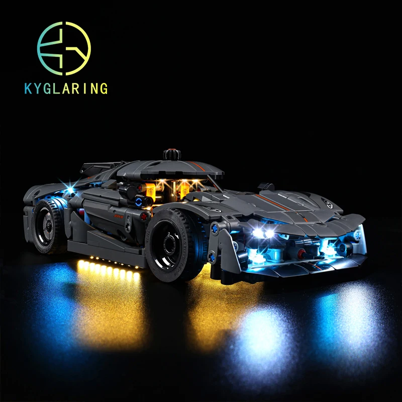 Kyglaring Led Lighting For 42173 Jesko Absolut Grey Hypercar LED Kit Toys (NOT Include the Model)