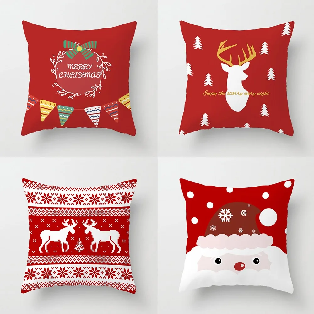 

Christmas Cartoon Pillow Cover Creative Pillow Case Christmas Decorate Home Pillow Covers Funda De Almohada Creativa De Navidad