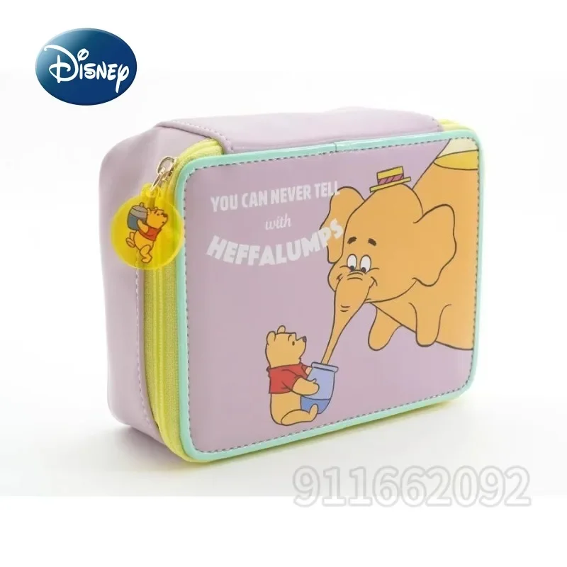 Disney Winnie The Pooh New Cosmetic Bag Cartoon Women\'s Portable Cosmetic Bag 3-piece Set Fashionable Waterproof Storage Bag