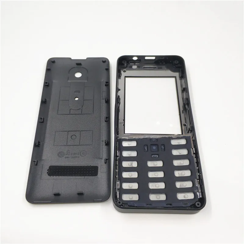 Housing Case For Nokia 301 Dual SIM Card Mobile Phone Cover Case With English Keypad Replacement Parts