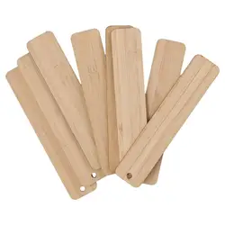 20 Pcs 4.72 Inch Blank Bamboo Bookmark Engraving Bamboo Blanks Bookmarks Unfinished Wood Hanging Tags