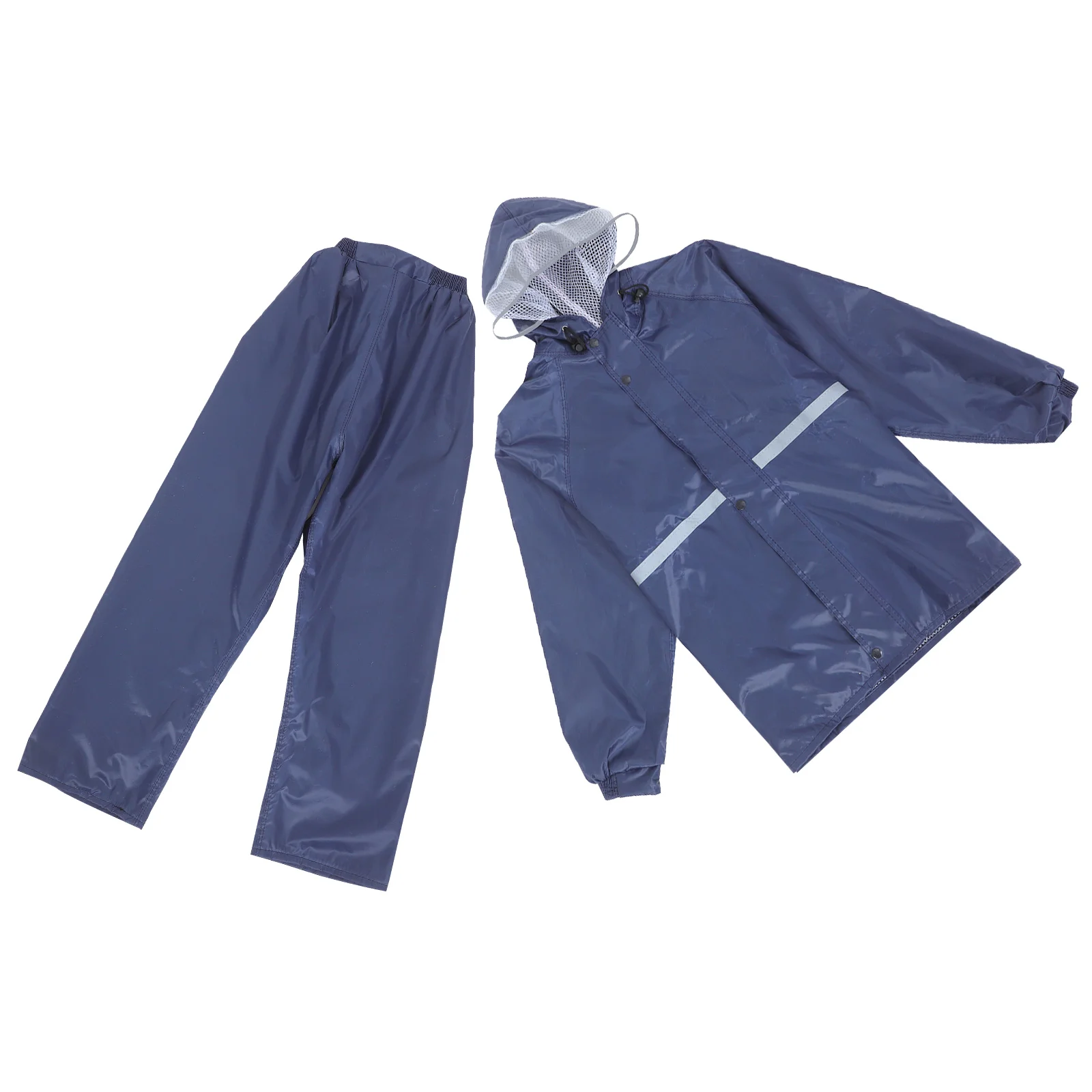 

Reflective Motorcycle Rain Suit Set Split Double Layer Unisex Raincoat Rain Pants Outdoor Cycling Hiking Safety Gear