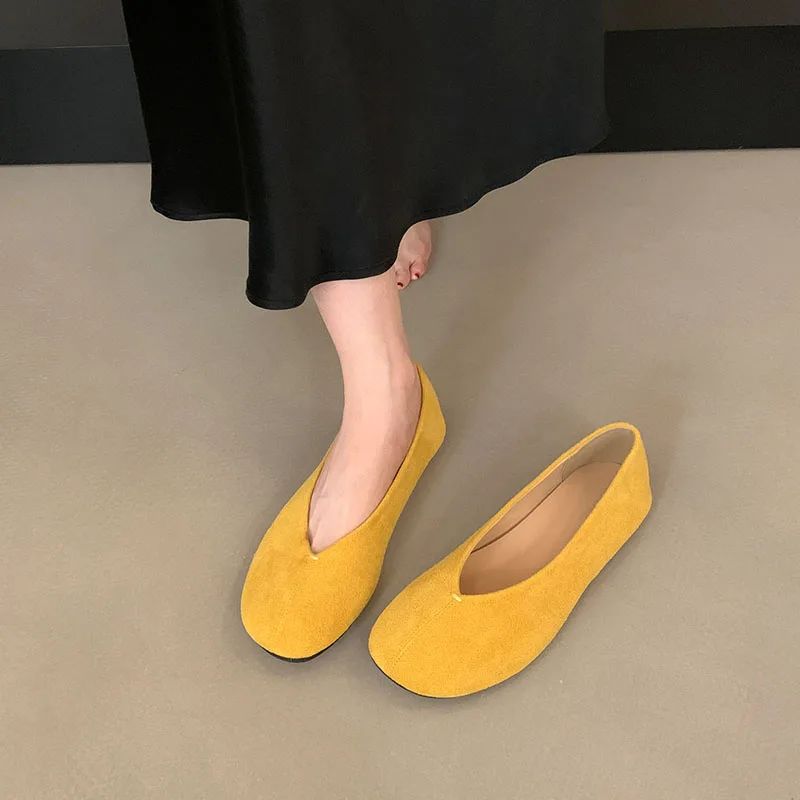 Modische Damen-Ballerinas, flache Schuhe, lässige, flache Damenschuhe, runde Zehen, weiche Damenschuhe. – Detail 15
