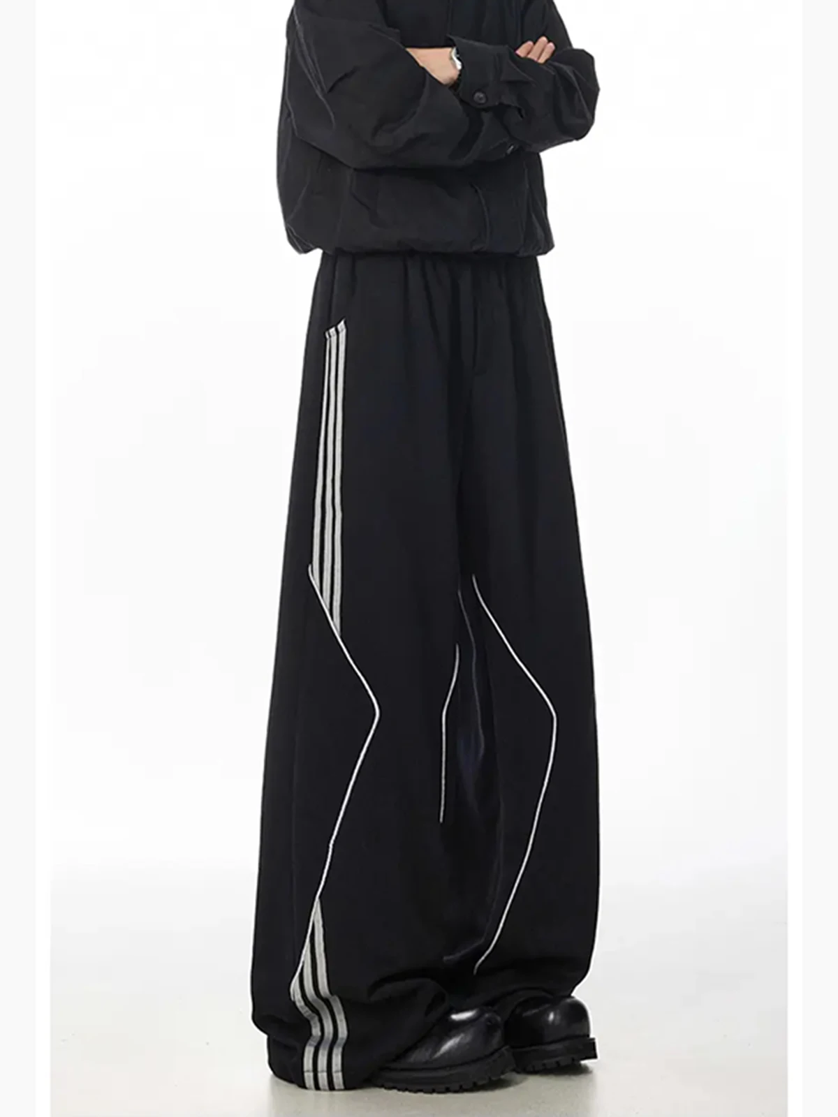 

Мужские зимние брюки с флисовой подкладкой в стиле хип-хоп, повседневные спортивные брюки прямого кроя, модные американские функциональные брюки-ветровка