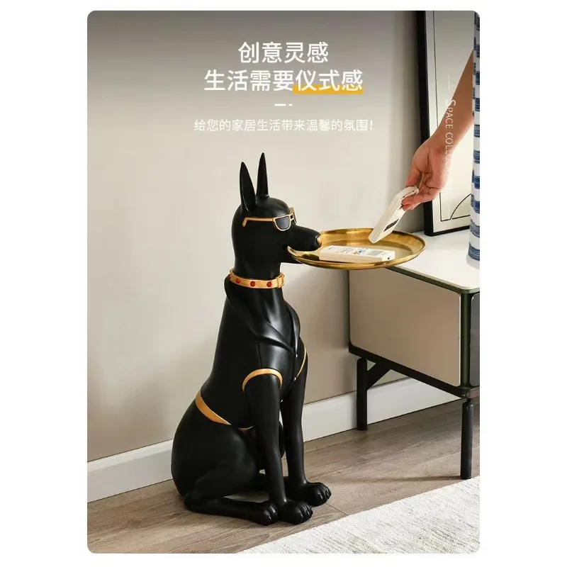 Store high Doberman trays, TV cabinet trays, housewarming dog ornaments, decorative gifts