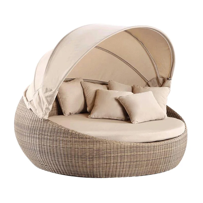 

Outdoor bed recliner patio rattan sofa open-air beach recliner balcony swimming pool