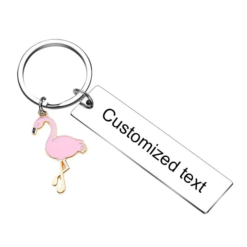 Personalized Custom Keychain Proud Red Wings Flamingo Key chain Flamingoo key rings