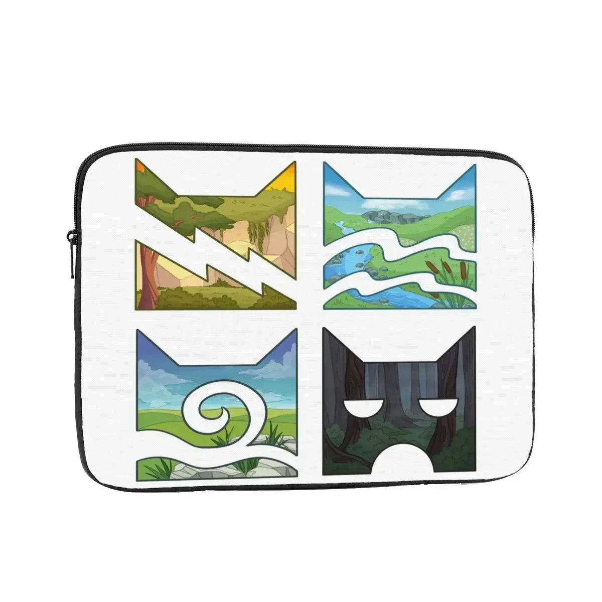 Classic Four Warriors Warrior Cats Logo Notebook Laptop Bag Case Pouch 10 12 13 15 17 Inch Tablet Shockproof Case Bag