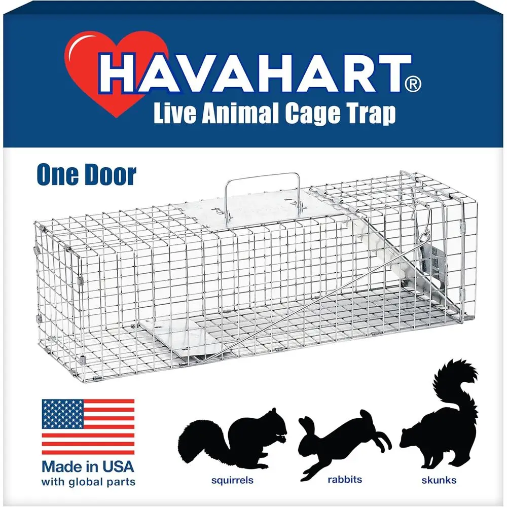 

1-Door Live Animal Trap for Rabbits, Skunks, Minks, and Squirrels - Humane Catch and Release Style