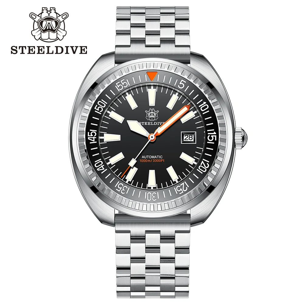 Steeldive SD1983 Men Watch 1000m Waterproof NH35 Movement Automatic Mechanical Wristwatches Ceramic Bezel Stainless Steel