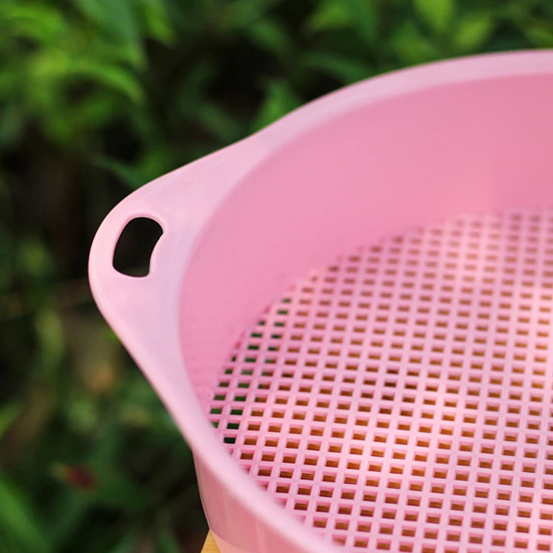 Garden square hole soil sieve plastic sieve 3mm soil sieve home gardening filter soil and stone tool soil particle sieve