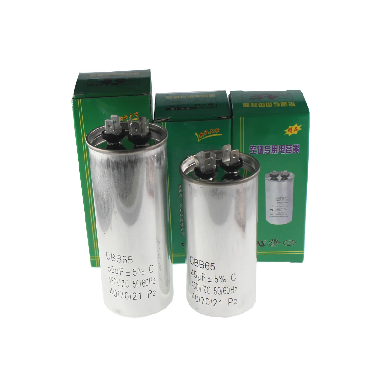 AC Motor Capacitor Air Conditioner Compressor Start Capacitor CBB65 450VAC 20uF 25uF 30uF 35uF 40uF 45uF 50uF 60uF 70uF 5%