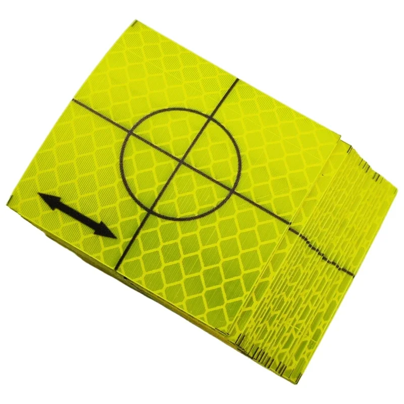 100pcs Size 20 30 40 50 60 80mm Reflector Sheet For Total Station Survey Geography Fluorescent Green Sheet Reflective Sticker
