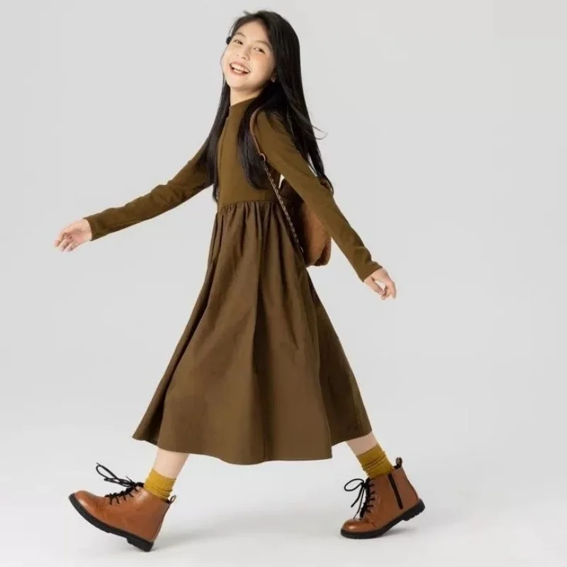 

2026 New Corduroy Dress Teen Girl Autumn Winter Clothes Midi Flare Girl Dresses Children Girls Clothes Vestidos 2 To 7 Years