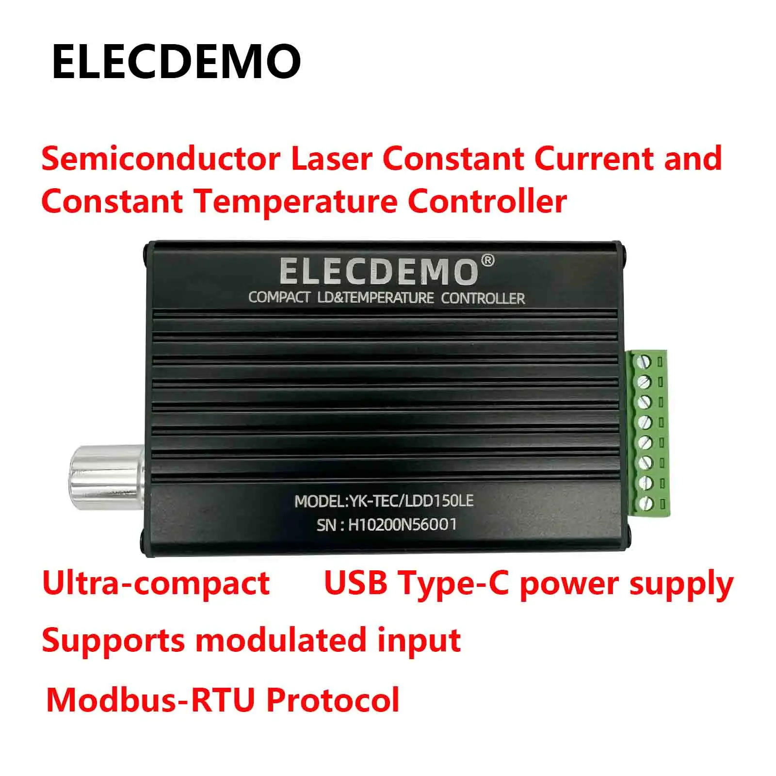 DFB Butterfly Laser Diode Driver Module, Hi-Stability LD Constant Current Source, TEC Temp Controller 0.01C, Wavelength Stable