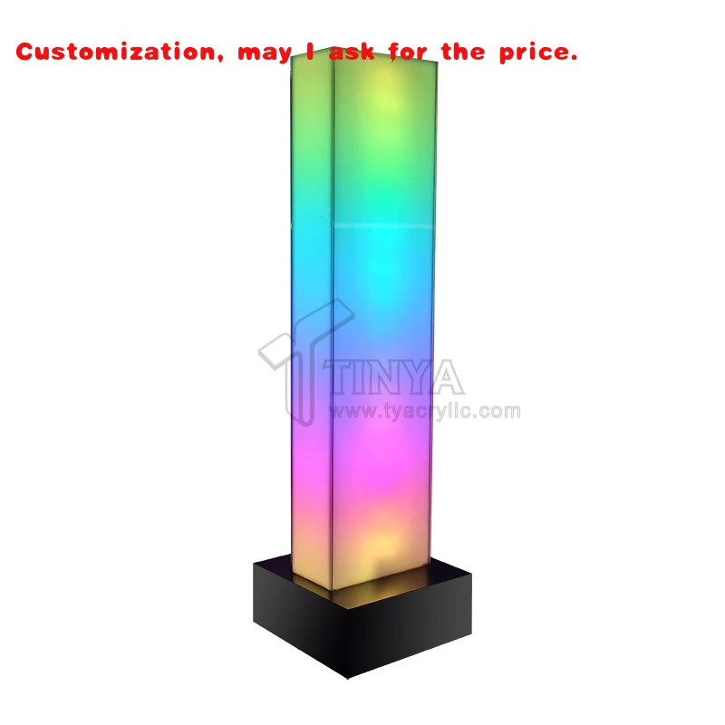custom.New Launching Muti-Colors Light Acrylic Lighting Box with Replaceable Poster