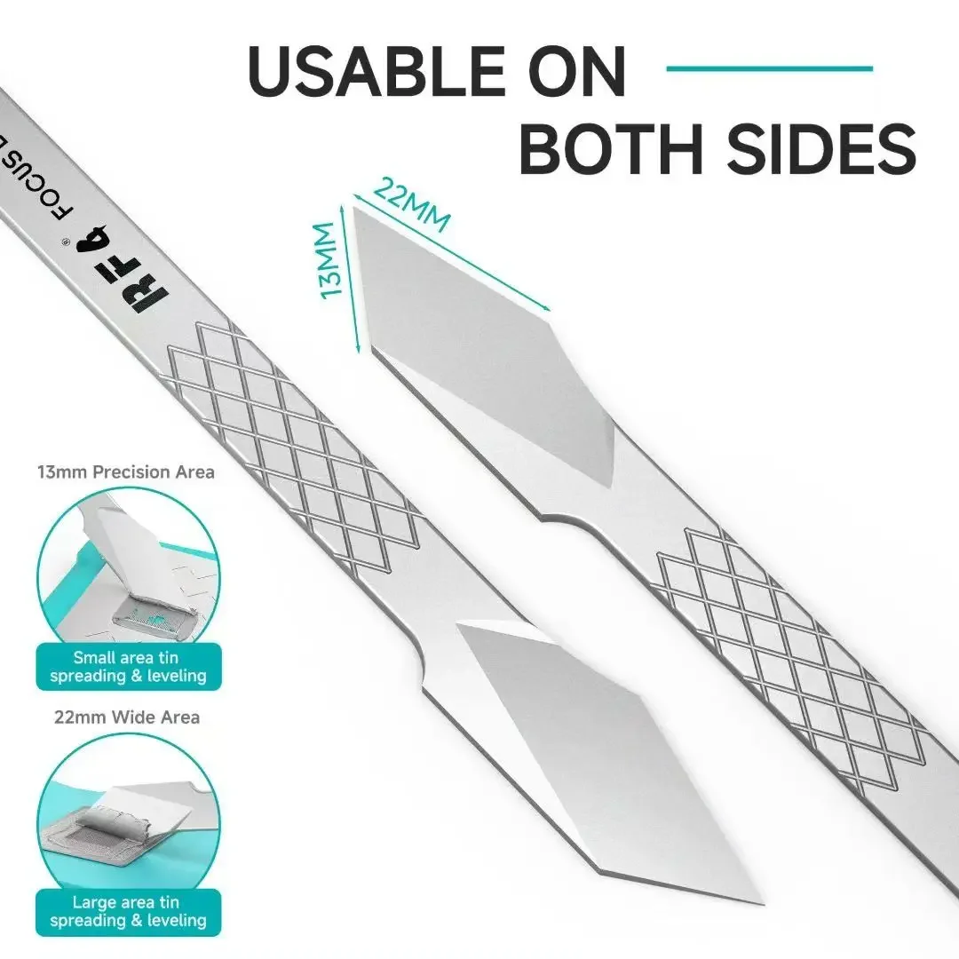 New RF4 Non Magnetic Tin Scraper RF-SC3 15 ° Ultra-thin Oblique Blade 13mm/22mm Double-sided Repair Scraper Manual Repair Tools