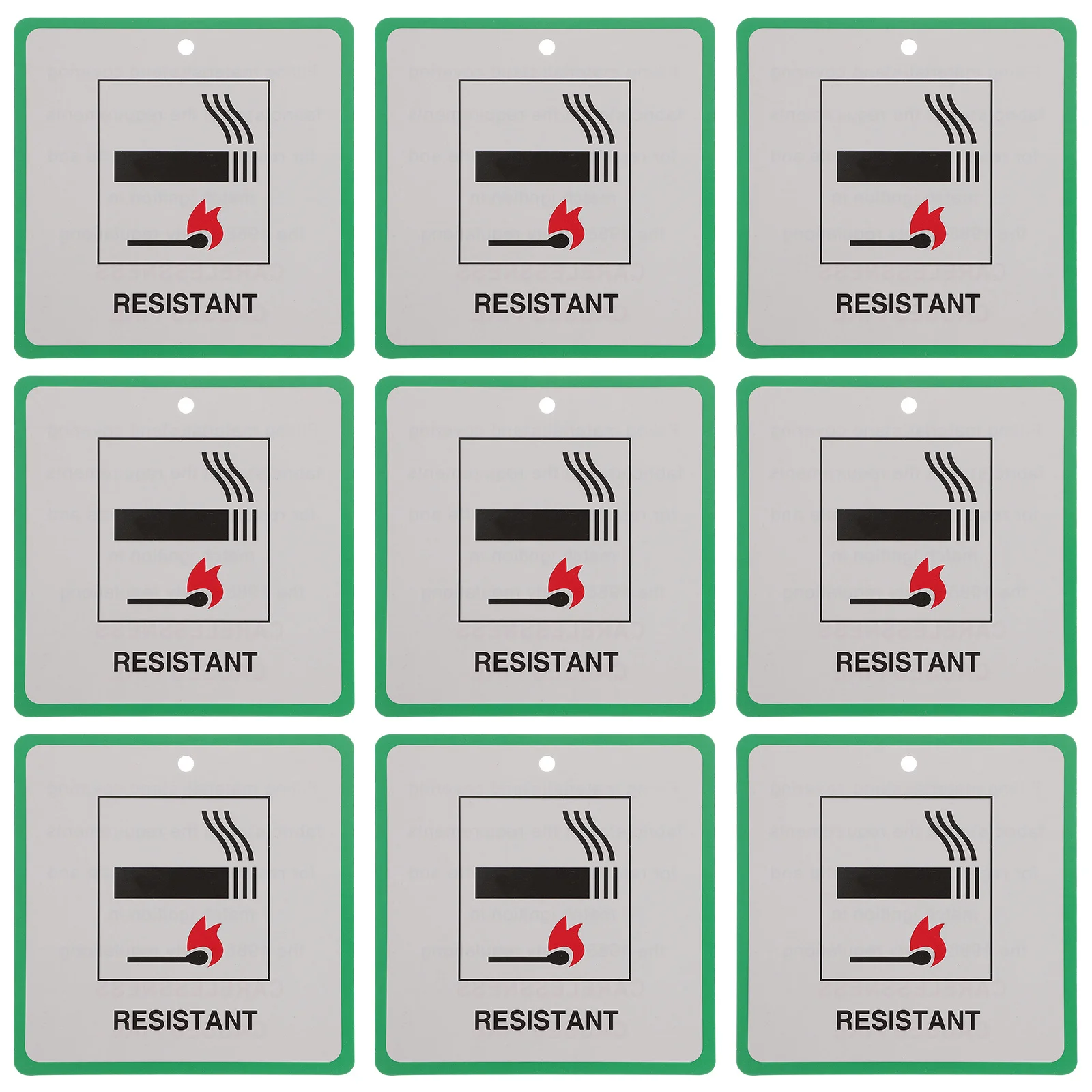 50 قطعة من ملصقات تحذير السلامة من الحرائق للأثاث، مقاعد كراسي مربوطة مقاومة للاهتراء، كمية كافية لطلبات مختلفة