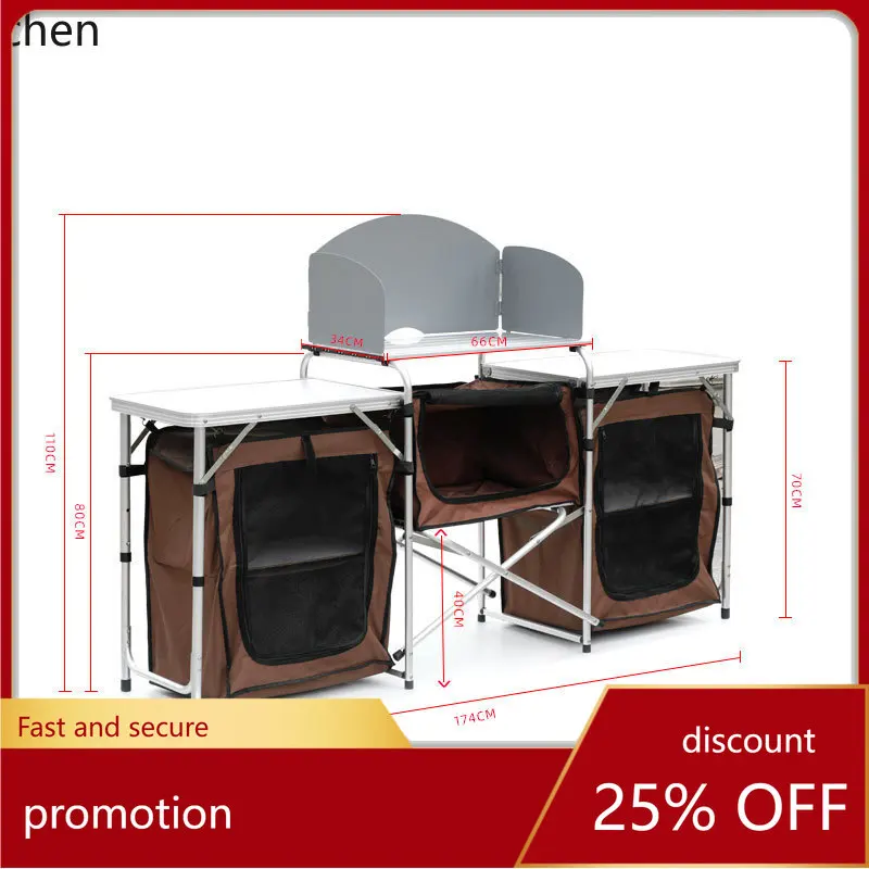 

Hxl outdoor folding table and chairs - portable picnic camping folding table - aluminum alloy
