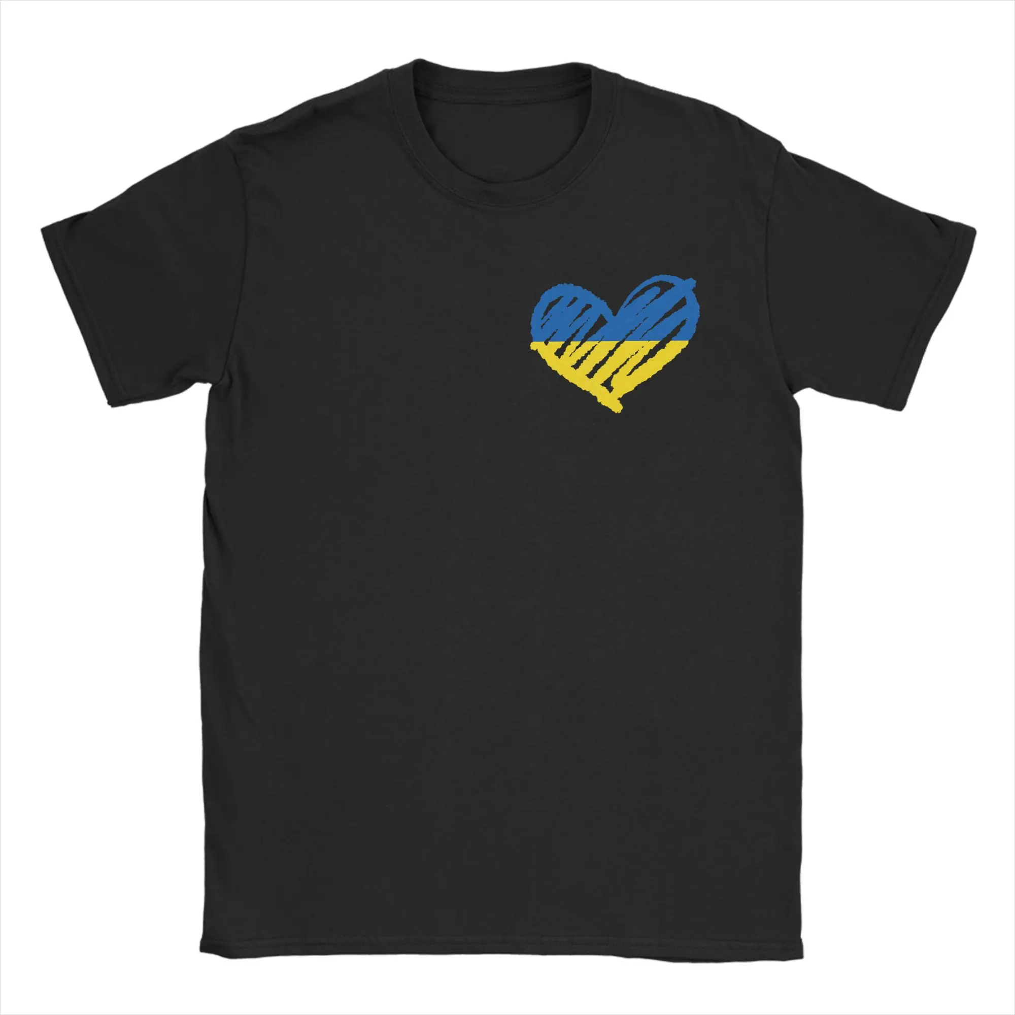 Men Ukraine Flag Sunflower Ukrainian T Shirts  Cotton Clothing Funny Short Sleeve O Neck Tee Shirt Gift Idea T-Shirts
