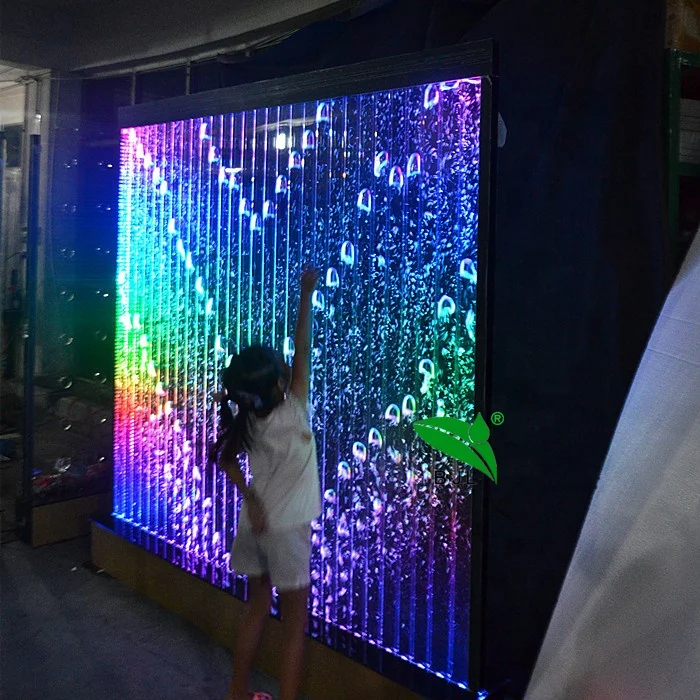 Personalização. Programação digital personalizada Multi Color LED Water Feature Bubble Waterfall Wall