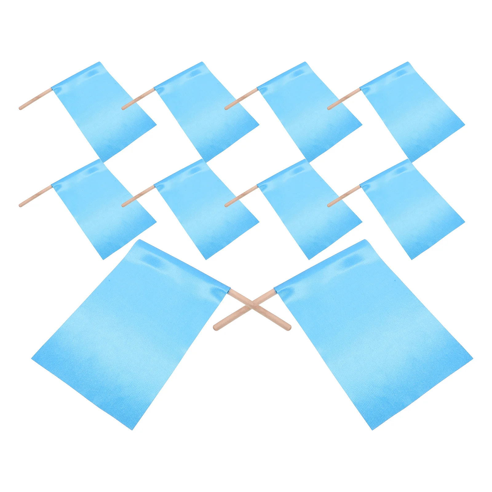 

10Pcs Portable Small Flags Exquisite Craftsmanship Wear-Resistant for Birthday Wedding Holiday Festive Decoration Party Waving