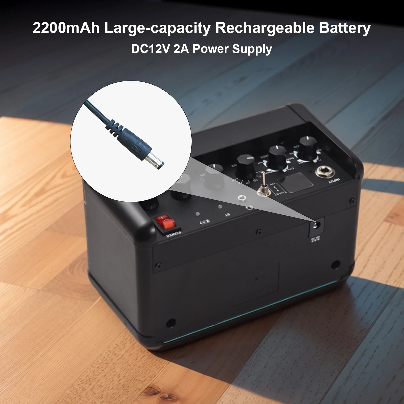Rowin E-Gitarrenverstärker, 15 W, kabelloser BT-Lautsprecher, Akustikgitarrenverstärker mit