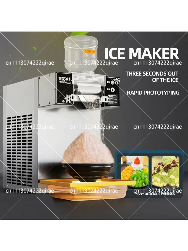 Commercial Ice Cream Machine 4 Tub Shaved Ice Maker Snow Cone Machine Multifunction Cold Drink Equipment