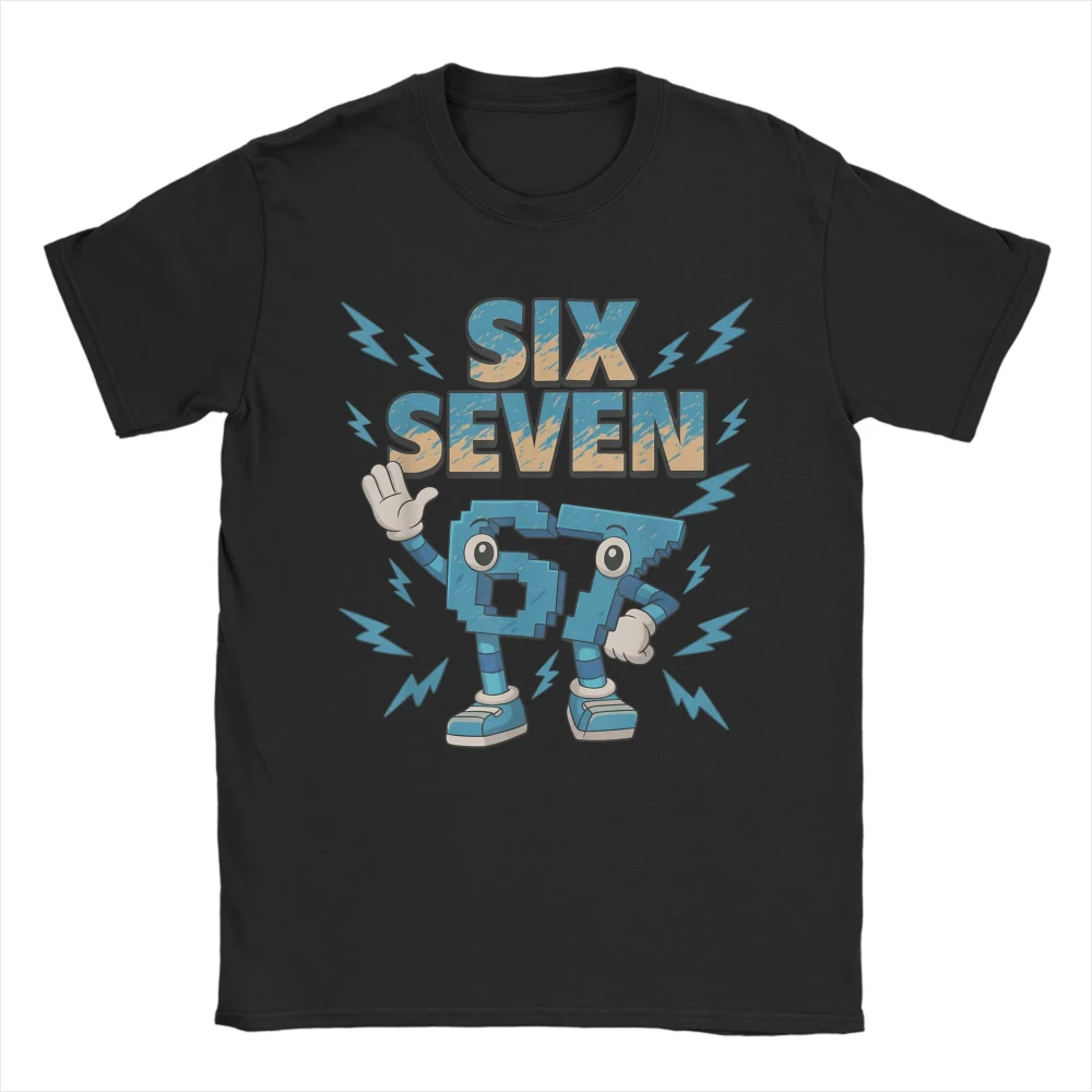Men Women's Cotton Printed T-Shirt Meme 67 Six Seven Italian Brainrot Funny T-Shirts Harajuku Summer Tees Tops Plus Size 3XL