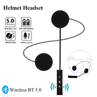 Bluetooth Motorcycle Helmet Headset Wireless BT5.0 Riding Stereo Earphone Speaker Support Automatic Answer Handsfree Call Mic