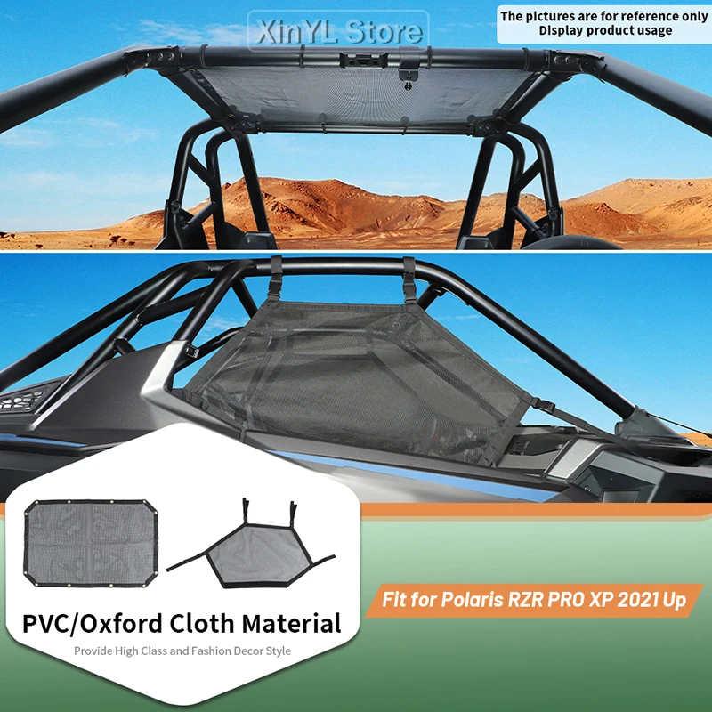 Black Soft Mesh Shade Net Kit UTV Car Window Net Sunshade Cover For Polaris RZR 900 RZR XP 2021 Up Accessories