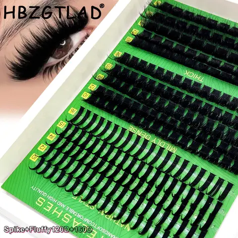 HBZGTLAD 8DFluffy Lash Cluster 6D-200D Lash Cluster Volume Single Lash Cluster Extended Lash Cluster DIY Fairy/Manga Lash reusab