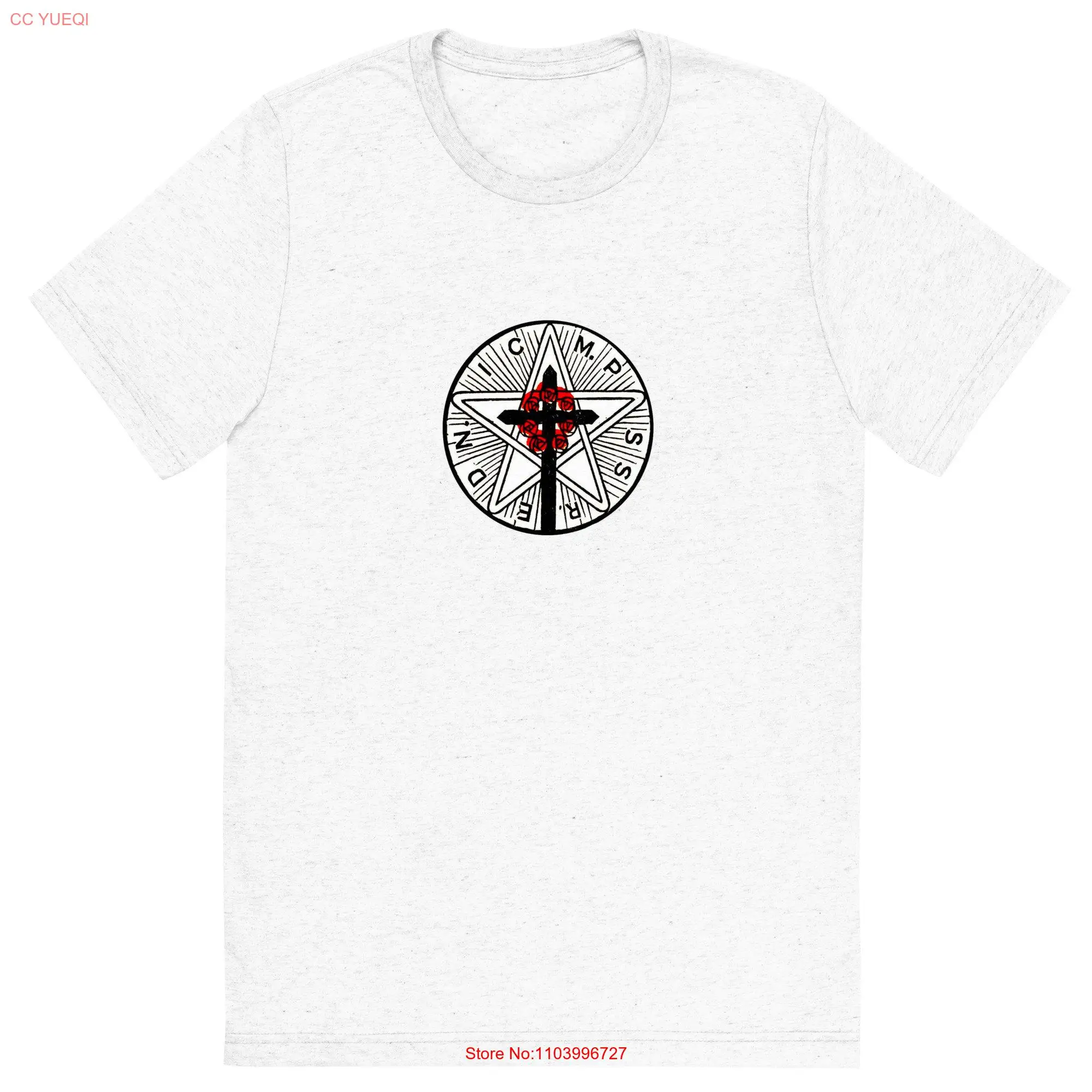

Rose Cross t shirt Rosicrucian long or short sleeves