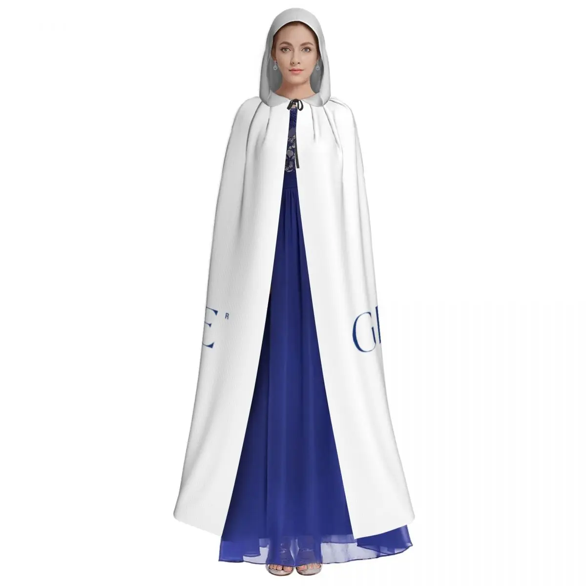 Grey Goose Vodka Long Hooded Cloak Witch Medieval Costume Cosplay Cape HalloweenVampire Adult Unisex - view 3