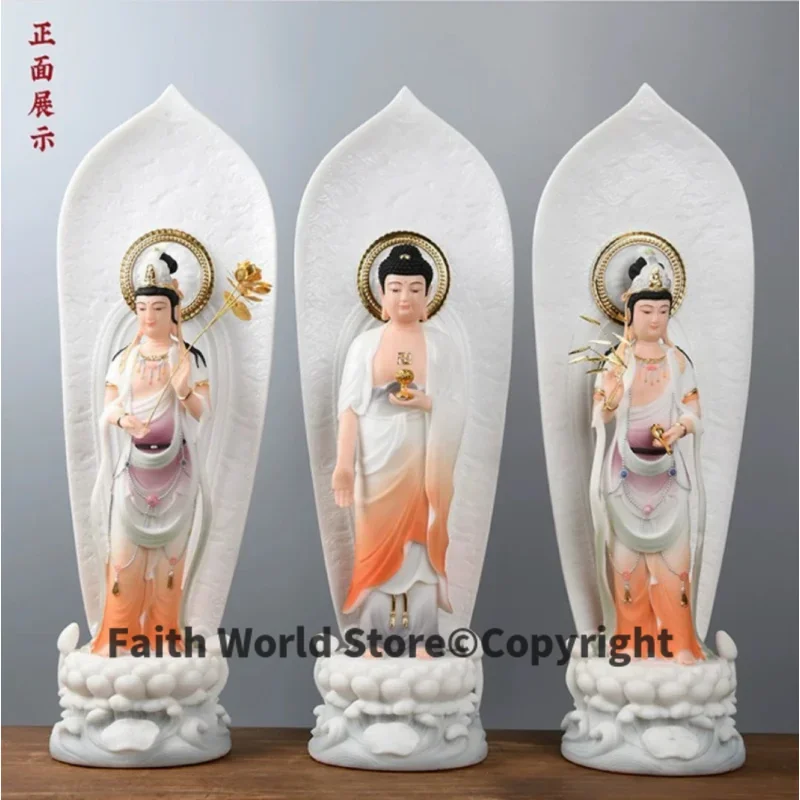 3 шт. XI FANG SAN SHENG Будда Высококачественная нефритовая статуя HOME Family эффективное благословение безопасное здоровье удачи святой покровитель боги 3 шт. XI FANG SAN SHENG Будда Высококачественная нефритовая статуя HOME Family эффективное благословение безопасное здоровье удачи святой покровитель боги