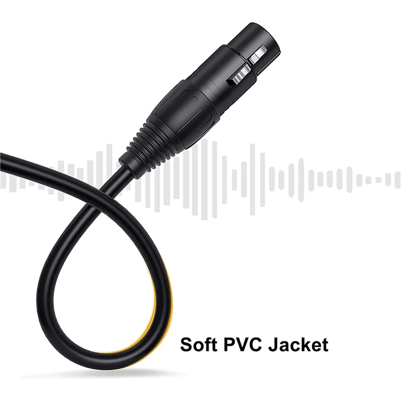 ELECT-2X XLR Y-Splitter Cable, XLR Male To Dual XLR Female Mic Combiner Y Cord Balanced Microphone Adaptor Patch Cable - 50Cm