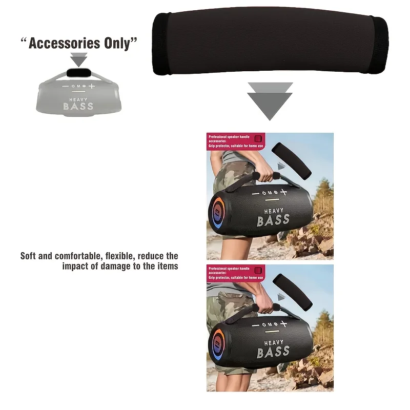 JBi Subwoofer Handheld Wristband Black Fabric Durable Comfortable Suitable for Car Audio Easter Christmas Gift image 3