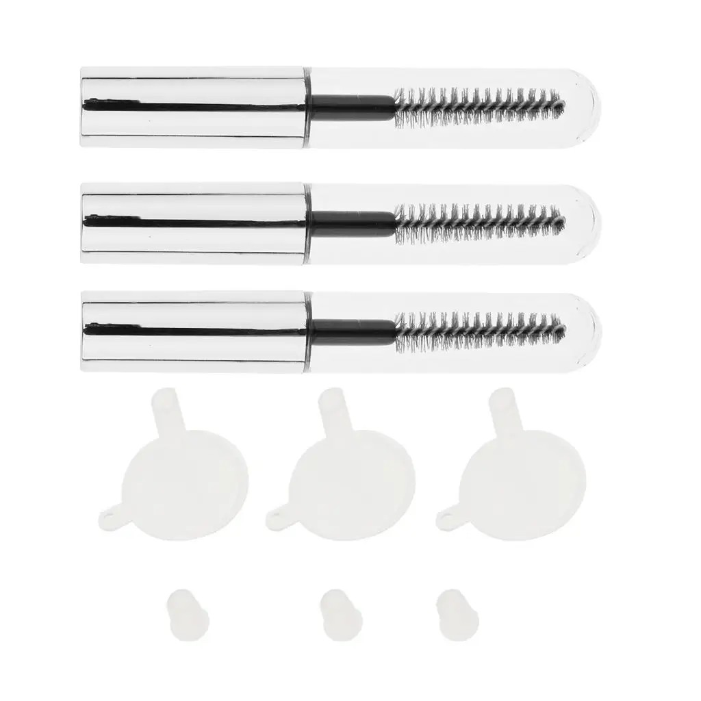 Bottiglia vuota ricaricabile per tubo di crescita delle ciglia per mascara da 3 pezzi da 4 ml