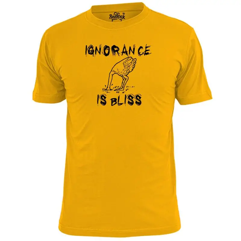 Мужская забавная футболка Ignorance Is Bliss Head In The Sand