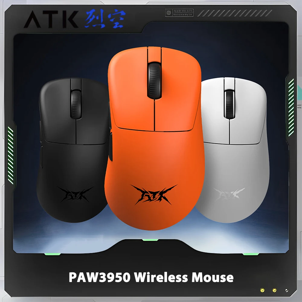 

Беспроводная мышь ATK Blazing Sky Z1 PAW3950 UITRA Sensor Nordic 52840 Chip 8K FPS, игровая мышь, игровые аксессуары на заказ, подарки