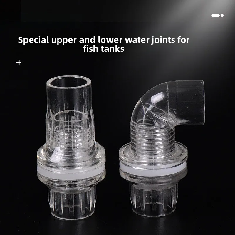 Pipe Fitting Elbow Tee End Cap Transparent Plexiglass Fish Tank Joints Water Accessories Acrylic Connector