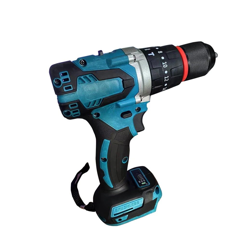 18V 13mm brushless percussion drill impact hand drill screwdriver The drill body is suitable for Makita 18V lithium batteries